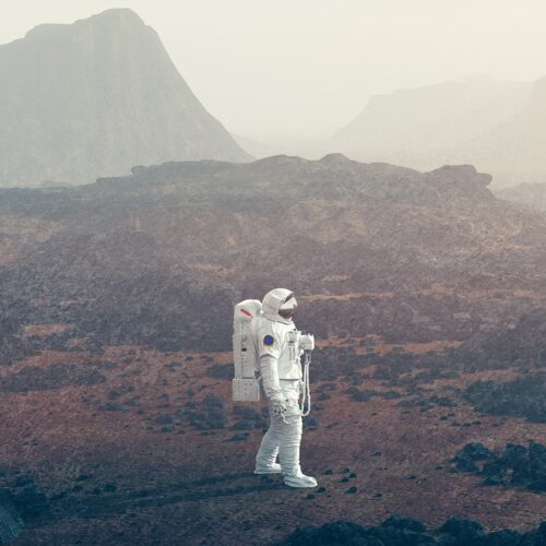 Astronaut auf dem Mars