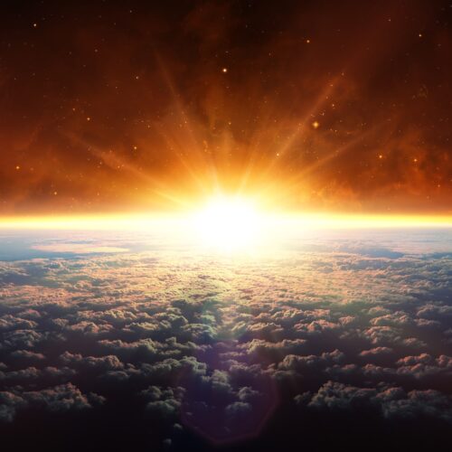 Die Sonne am Horizont