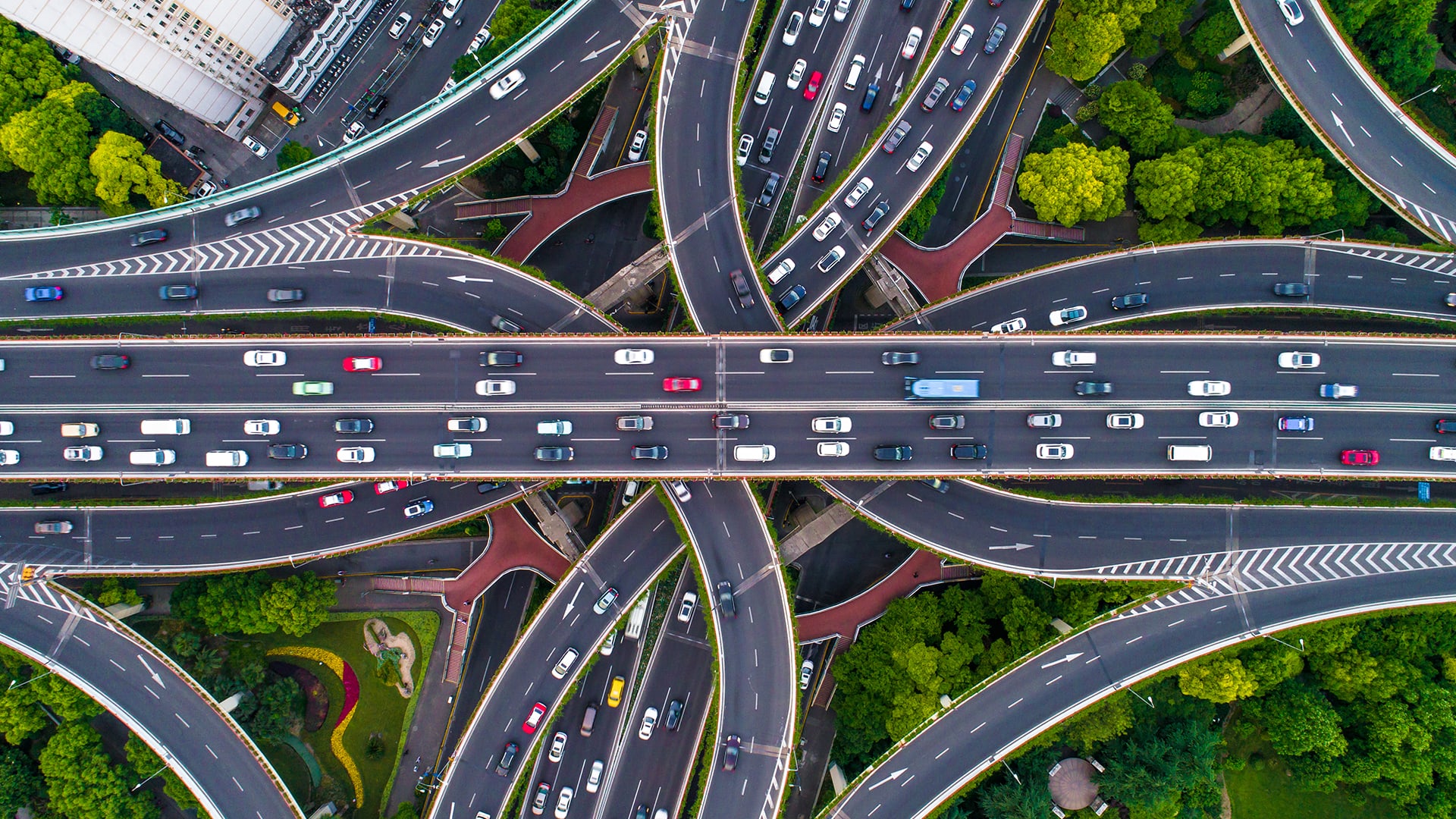 Luftaufnahme von Shanghai Highway