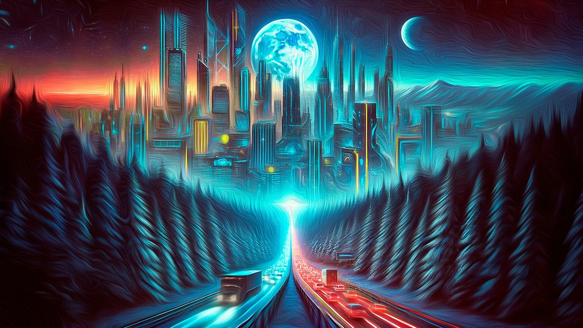 Illustration zur Science Dome Show „Die letzte Nacht der Welt"